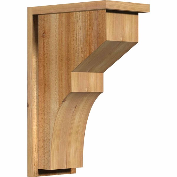Ekena Millwork Monterey Rough Sawn Corbel w/Backplate, Western Red Cedar, 8"W x 14"D x 22"H COR08X14X22MON01RWR - main